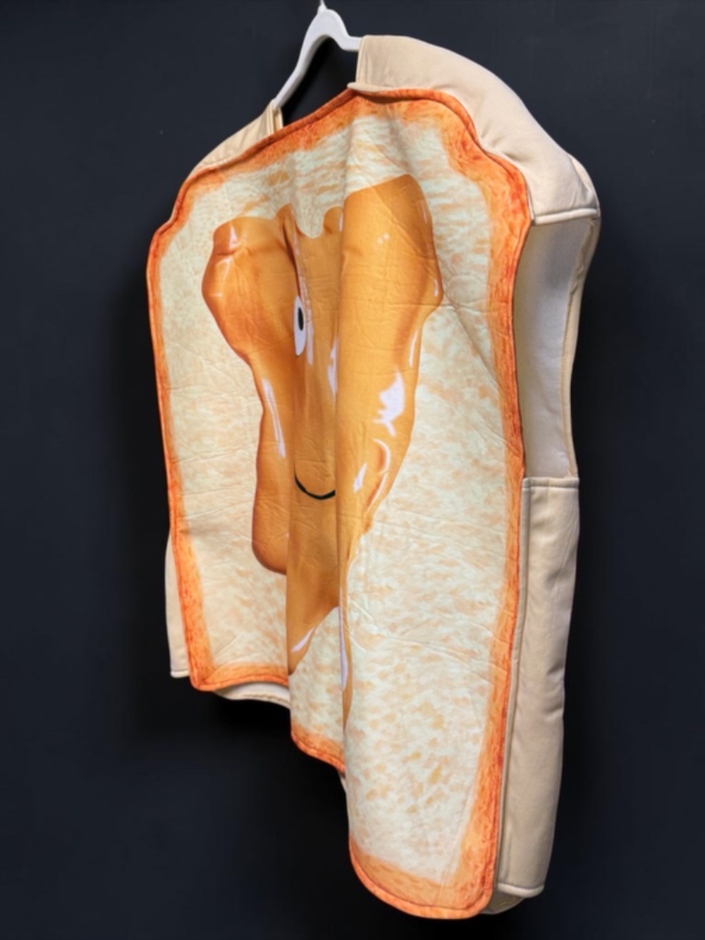 Funny Peanut Butter Toast Costume Adult One Size Halloween Food Costume - Picture 4 of 6